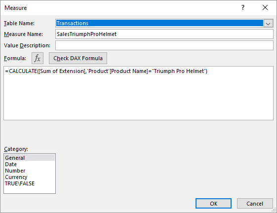 Calculate Data Analysis Expression