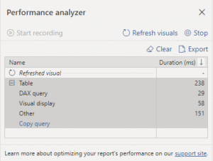 Power BI Updated Performance Analyzer Pane