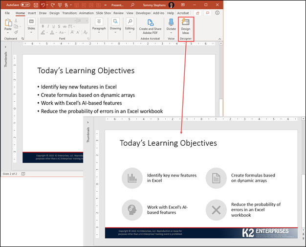 Using Design Ideas In PowerPoint