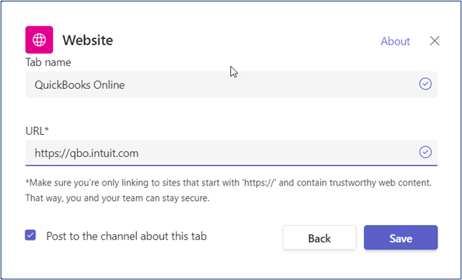Adding A Website To Teams