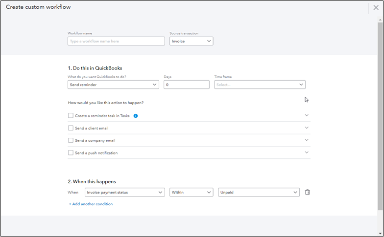 Custom Workflow In QBO