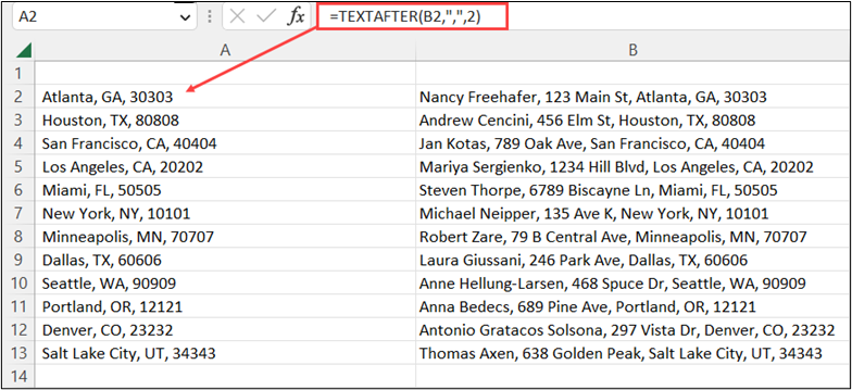 Using TEXTBEFORE To Extract Data From A List