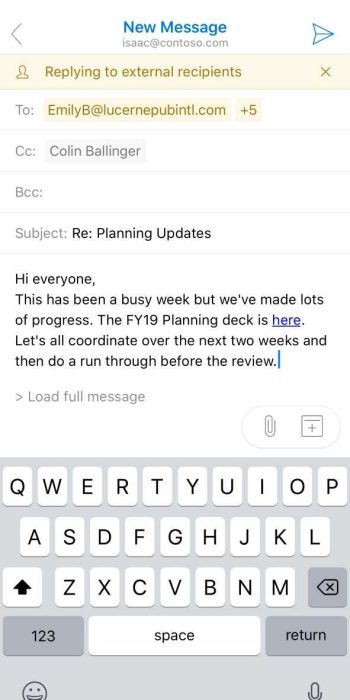 Outlook for iOS MailTip Alert Outlook for iOS MailTip Alert